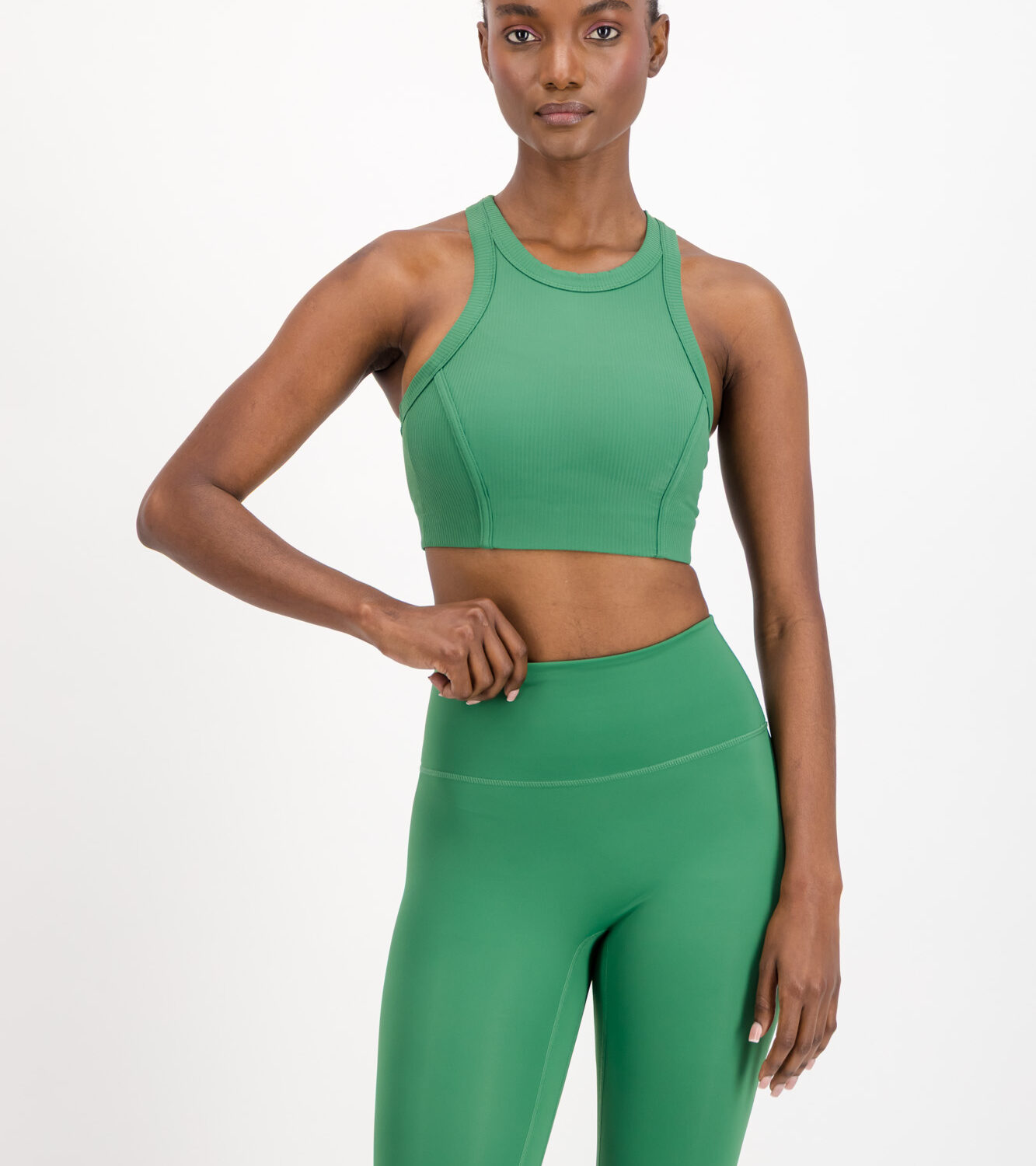 The High Neck Ribbed Crop