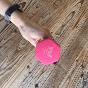 Alternative view of Pink 1.5kg Dumbbell (Claremont collection)