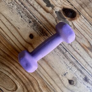 Alternative view of Purple 1kg Dumbbell (Sea Point collection)