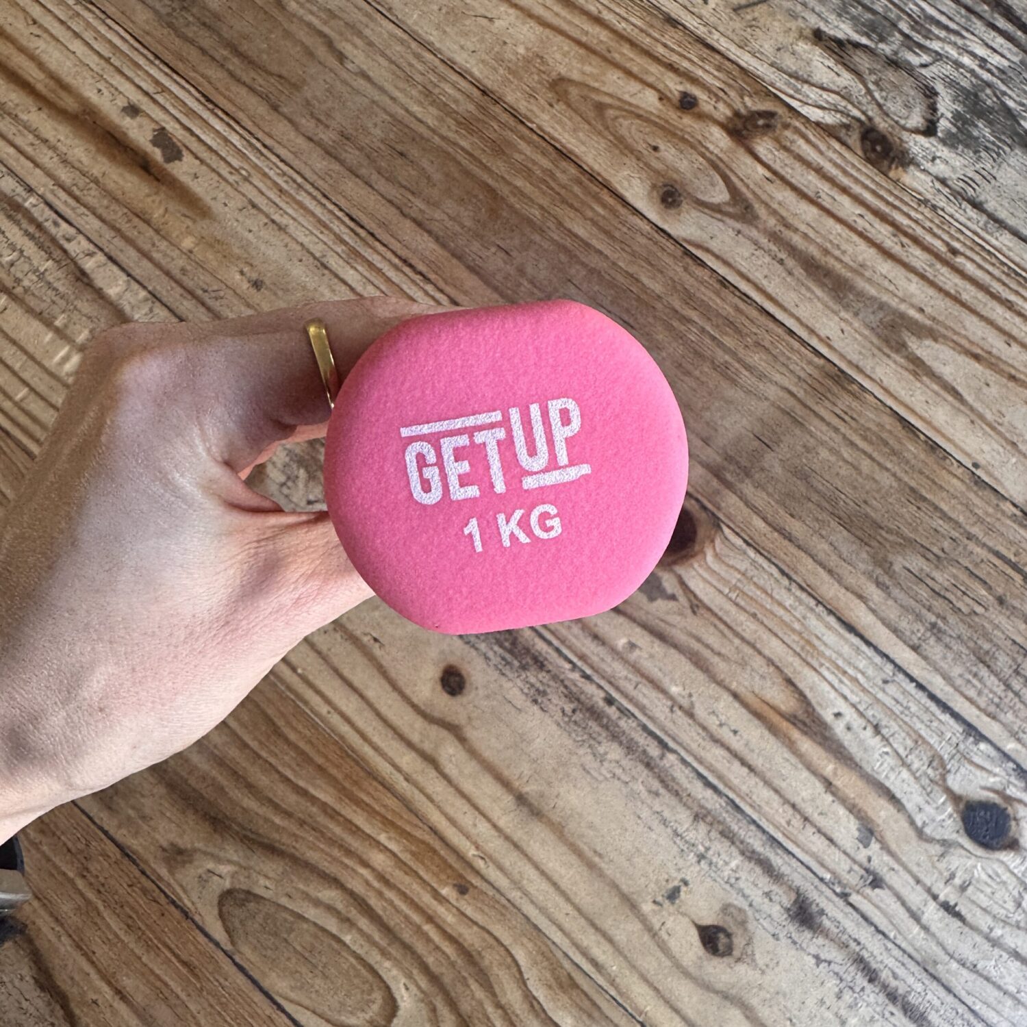 Alternative view of Pink 1kg Dumbbell
